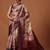 Cream printed art silk ethnic saree with blouse piece