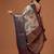 Cream printed art silk ethnic saree with blouse piece