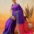 Blue plain art silk traditional saree with blouse piece
