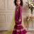 purple heavy fox georgette with embroidery sequence work - designer party wear