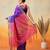 Blue plain art silk traditional saree with blouse piece