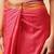 Red printed art silk ethnic saree with blouse piece