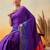 Blue plain art silk traditional saree with blouse piece