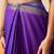 Blue plain art silk traditional saree with blouse piece