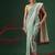 Sea green woven cotton blend traditional saree with blouse piece