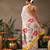 White printed silk blend ethnic saree with blouse piece