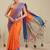 Orange woven art silk traditional saree with blouse piece