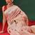 Pink woven cotton blend traditional saree with blouse piece