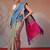 Multicolor woven art silk traditional saree with blouse piece