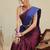 Maroon woven art silk traditional saree with blouse piece