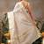 Off white woven cotton blend traditional saree with blouse piece