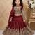 maroon heavy pure vichitra with embroidery coading sequence & thread work - designer party wear