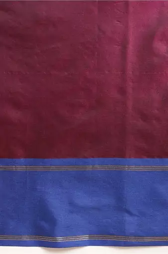 Maroon woven art silk traditional saree with blouse piece
