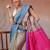 Multicolor woven art silk traditional saree with blouse piece