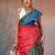 Green woven art silk traditional saree with blouse piece