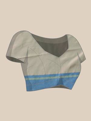 Green woven art silk traditional saree with blouse piece 4