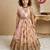 multi heavy fox georgette gown set with digital print work with embroidered sequnce work - designer party wear