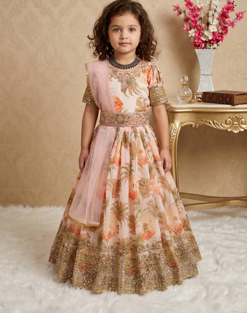 multi heavy fox georgette gown set with digital print work with embroidered sequnce work - designer party wear