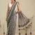 Multicolor printed cotton blend ethnic saree with blouse piece