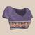 Purple printed cotton blend ethnic saree with blouse piece