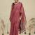 Maroon printed polycotton casual wear saree with blouse piece