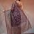 Purple printed cotton blend ethnic saree with blouse piece