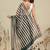 Multicolor printed cotton blend ethnic saree with blouse piece