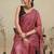Maroon printed polycotton casual wear saree with blouse piece
