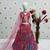 pink pure heavy natural crep with n print embroidery work with real mirror hand work - designer party wear