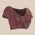 Maroon printed polycotton casual wear saree with blouse piece