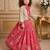 pink heavy fox georgette ethnic wear set with embroidery 5mm siqwans work with heavy lace - designer party wear