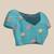 Blue printed polycotton casual wear saree with blouse piece