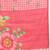 Red printed polycotton casual wear saree with blouse piece