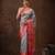 Blue woven art silk traditional saree with blouse piece
