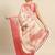 Pink printed art silk ethnic saree with blouse piece