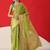 Lime woven tissue party wear saree with blouse piece