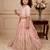 light pink pure heavy natural crep with embroidery sequence work with heavy lace  - designer party wear