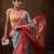 Blue woven art silk traditional saree with blouse piece