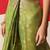 Lime woven tissue party wear saree with blouse piece