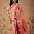 Pink woven tissue party wear saree with blouse piece