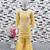 yellow heavy rayon cotton ethnic wear set with embroidery work - designer party wear