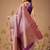 Lavender zari tissue traditional saree with blouse piece