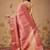 Pink woven tissue party wear saree with blouse piece
