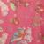 Pink printed silk cotton ethnic saree with blouse piece
