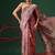 Pink printed tissue traditional saree with blouse piece