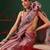 Pink printed tissue traditional saree with blouse piece