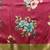 Pink printed art silk ethnic saree with blouse piece