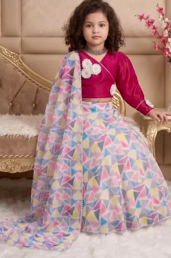 multi heavy pure soft organza with digital print work - designer party wear