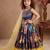 multi heavy chinon gown set with embroidery sequence work with soft printed work - designer party wear