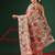 Peach printed tissue traditional saree with blouse piece